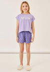 Name It Girl Butterfly Short Sleeve Night Set, Sand Verbena