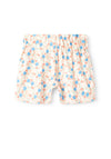 Name It Kid Girl Felulle IDA Floral Shorts, Peach Nectar