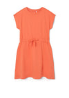 Name It Kid Girl Mie Short Sleeve Dress, Coral