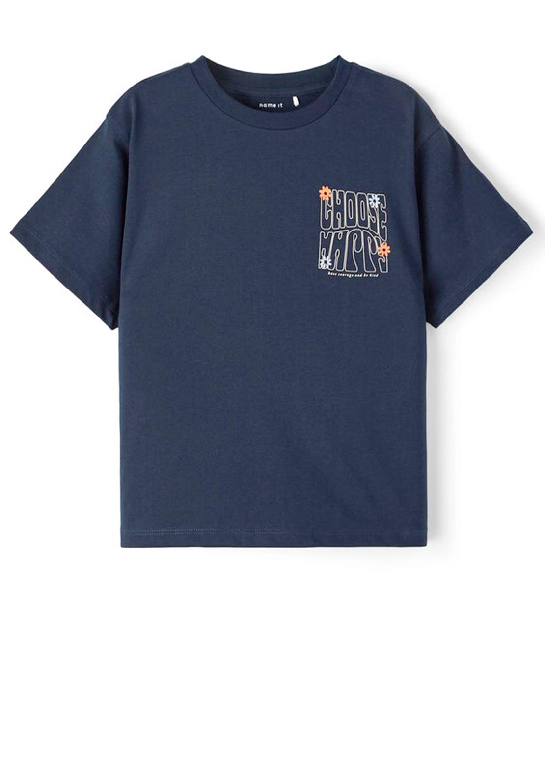 Name It Kid Girl Talilone Short Sleeve Top, Dark Sapphire
