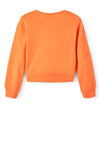 Name It Kid Girl Tiffa Long Sleeve Crop Sweater, Tigerlily