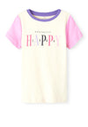 Name It Kid Girl Vilea Short Sleeve Tee, Buttercream