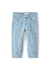 Name It Mini Girl Bella High Waist Jeans, Light Blue Denim