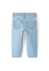 Name It Mini Girl Bella High Waist Jeans, Light Blue Denim