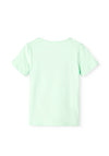 Name It Mini Girl Denice Short Sleeve Tee, Green Ash