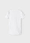 Name It Mini Girl Dorella Short Sleeve Tunic, Bright White