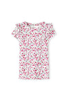 Name It Mini Girl Dotta Short Sleeve Tee, Bright White