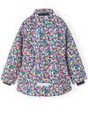 Name It Mini Girl Pop Flower Maxi Jacket, Dark Sapphire