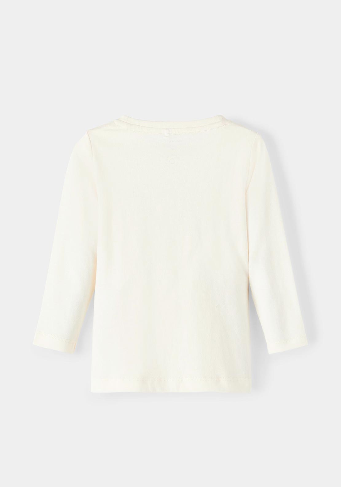 Name It Mini Girl Thilda Long Sleeve Top, Buttercream