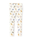 Name It Mini Girl Tone Cat Print Leggings, Buttercream