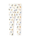 Name It Mini Girl Tone Cat Print Leggings, Buttercream