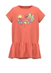 Name It Mini Girl Viane Capsl Tunic Dress, Coral