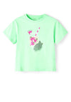 Name It Kid Girl Datine Loose Fit T-Shirt, Green Ash