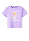 Name It Kid Girl Datine Loose Fit T-Shirt, Sand Verbena