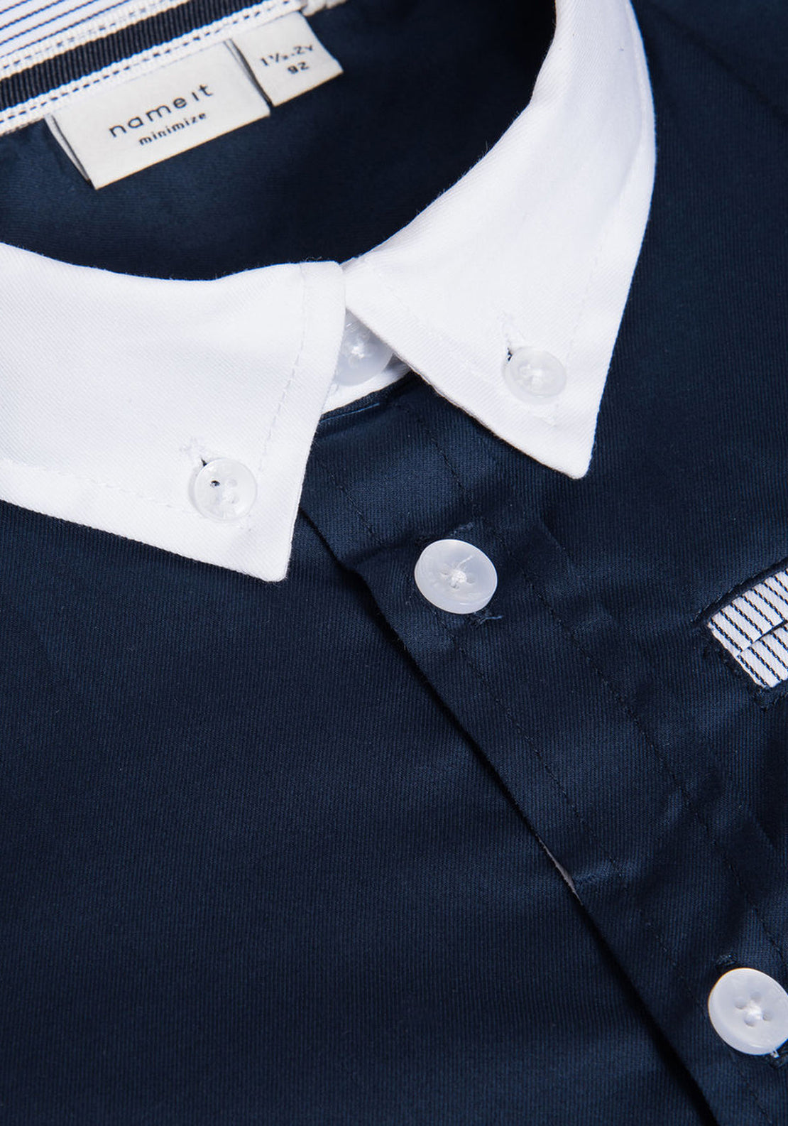 Name It Mini Boys Peller Shirt, Navy