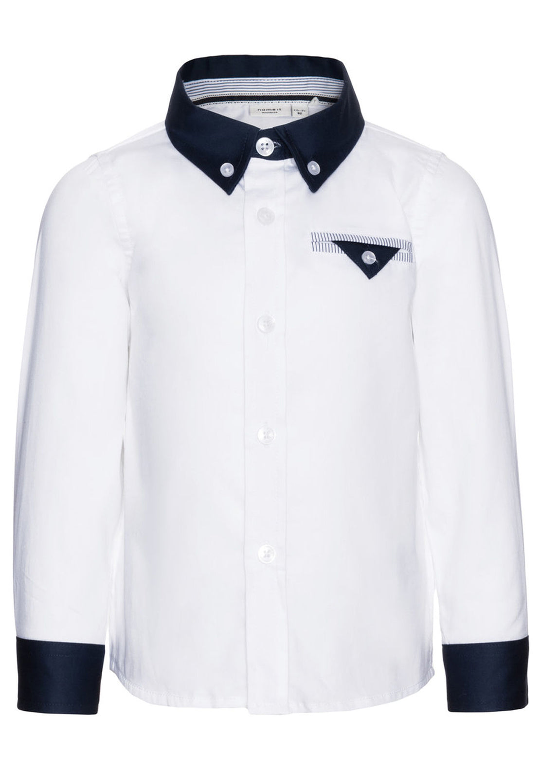 Name It Mini Boys Peller Shirt, White