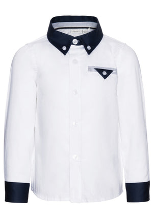 Name It Mini Boys Peller Shirt, White