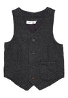 Name It Mini Boys William Waistcoat, Dark Grey
