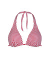 Naturana Beachwear Stripe Bikini Top, Red