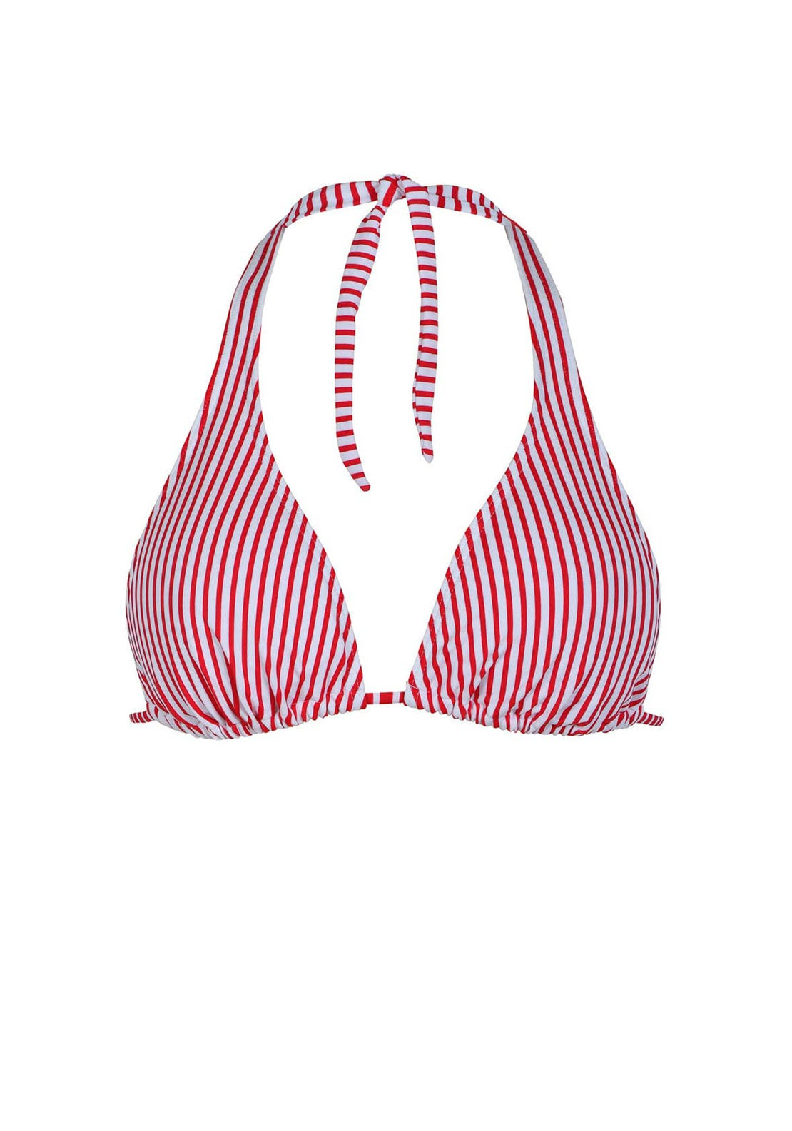 Naturana Beachwear Stripe Bikini Top, Red