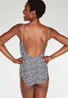 Naturana Graphic Print Swimsuit, Black and White