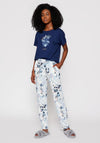 Triumph Wildflower Graphic Pyjama Set, Navy Multi
