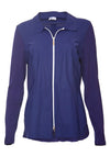 Naya Jersey Contrast Zip Through Jacket, French Blue