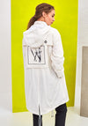 Naya Printed Back Light Long Jacket, Cream