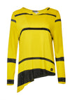 Naya Striped Rib Knit Jumper, Lime