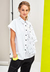 Naya Splatter Print Sleeveless Shirt, White