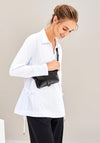 Naya Drawstring Waist Collared Top, White