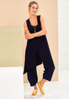 Naya Long Split Hem Top, Navy