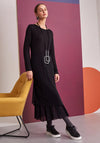 Naya Tiered Mesh Skirt Maxi Dress, Black