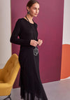 Naya Tiered Mesh Skirt Maxi Dress, Black