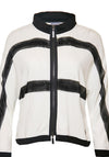 Naya Fine Knit Ribbed Jacket, Black & White