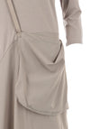 Naya Jersey Pocket Contrast Midi Dress, Stone