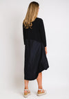 Naya Circle Print Contrast Midi Dress, Black