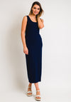 Naya Sleeveless Jersey Ankle Length Dress, French Navy
