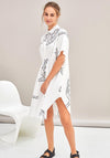 Naya Line Art Print Shirt Dress, White