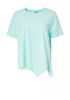 Naya Asymmetric Hem Jersey T-Shirt, Aqua