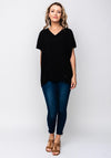Naya Sheer Check Relaxed Fit Top, Black