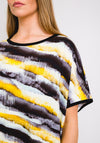 Naya Brushstroke Print Relaxed Jersey Top, Yellow Multi