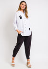 Naya Ring Panel Cotton Shirt, White