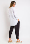 Naya Ring Panel Cotton Shirt, White