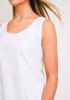 Naya Sleeveless Shell Top, White
