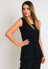 Naya Sleeveless Shell Top, Black