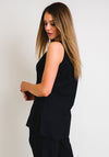 Naya Sleeveless Shell Top, Black