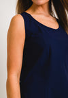 Naya Sleeveless Shell Top, French Blue