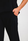 Naya Jersey Loose Fit Cropped Trousers, Black