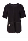 Naya A Shape Relaxed Fit T-Shirt, Black